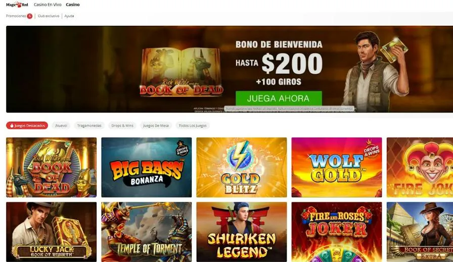 Sitio oficial de Magic Red Casino Chile mejores casinos online magic red